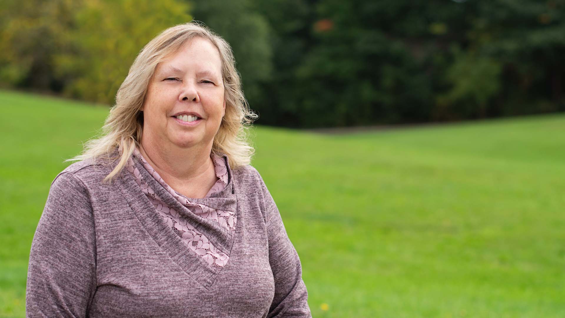 Kathy Millar in a park