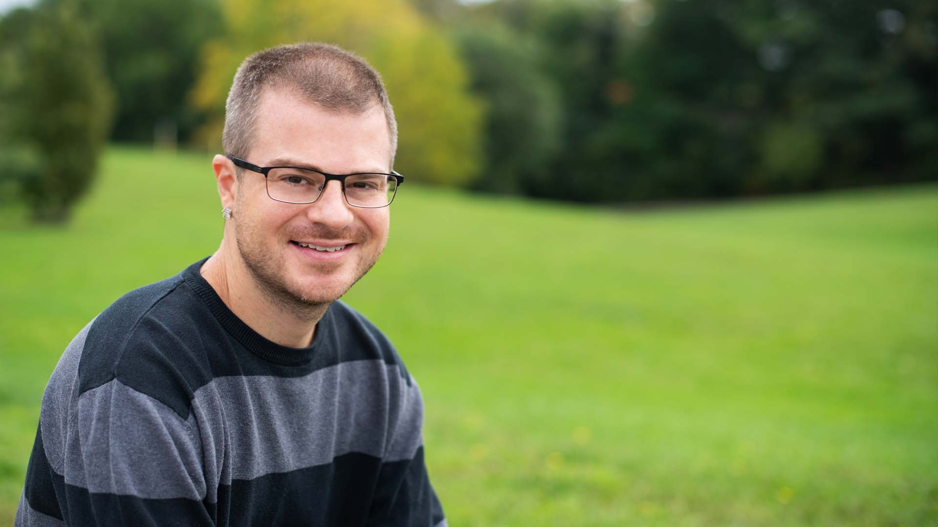 Richard Obranovich in a park
